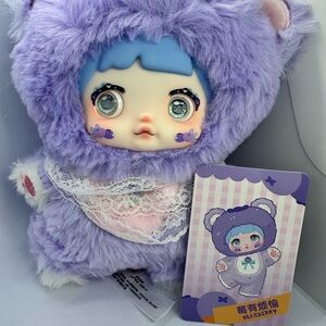 Nommi Fruit Purple Plush Doll with Blue Hair